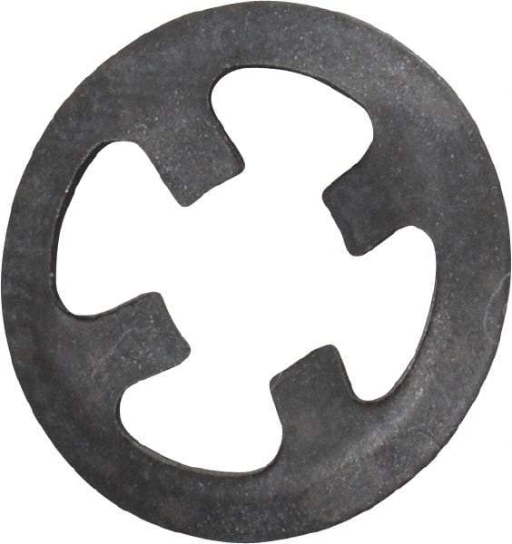 Rotor Clip - 5/32" Shaft Diam, Phosphate Steel, Self Locking External Retaining Rings - 0.01" Ring Thickness, Grade 1060-1090 - Eagle Tool & Supply