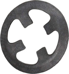 Rotor Clip - 5/32" Shaft Diam, Phosphate Steel, Self Locking External Retaining Rings - 0.01" Ring Thickness, Grade 1060-1090 - Eagle Tool & Supply