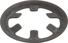 Rotor Clip - 1/4" Shaft Diam, Phosphate Steel, Self Locking External Retaining Rings - 0.015" Ring Thickness, Grade 1060-1090 - Eagle Tool & Supply