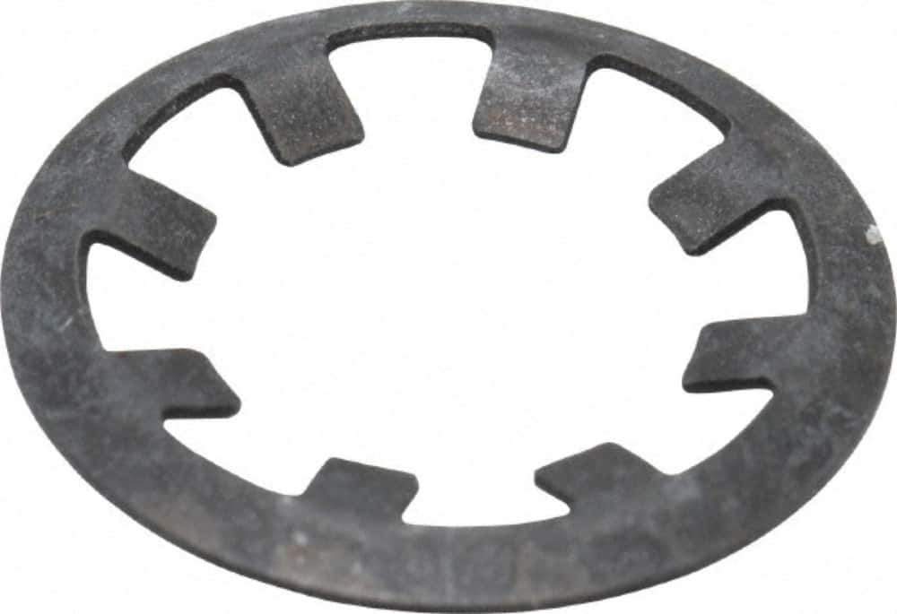 Rotor Clip - 3/8" Shaft Diam, Phosphate Steel, Self Locking External Retaining Rings - 0.015" Ring Thickness, Grade 1060-1090 - Eagle Tool & Supply