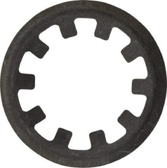 Rotor Clip - 7/16" Shaft Diam, Phosphate Steel, Self Locking External Retaining Rings - 0.015" Ring Thickness, Grade 1060-1090 - Eagle Tool & Supply