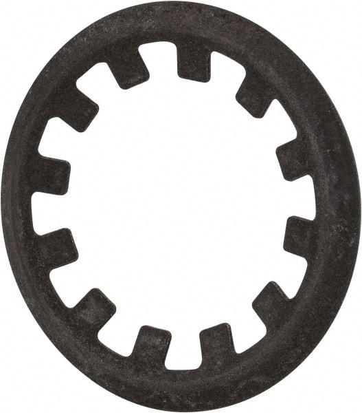 Rotor Clip - 9/16" Shaft Diam, Phosphate Steel, Self Locking External Retaining Rings - 0.015" Ring Thickness, Grade 1060-1090 - Eagle Tool & Supply
