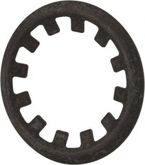Rotor Clip - 9/16" Shaft Diam, Phosphate Steel, Self Locking External Retaining Rings - 0.015" Ring Thickness, Grade 1060-1090 - Eagle Tool & Supply