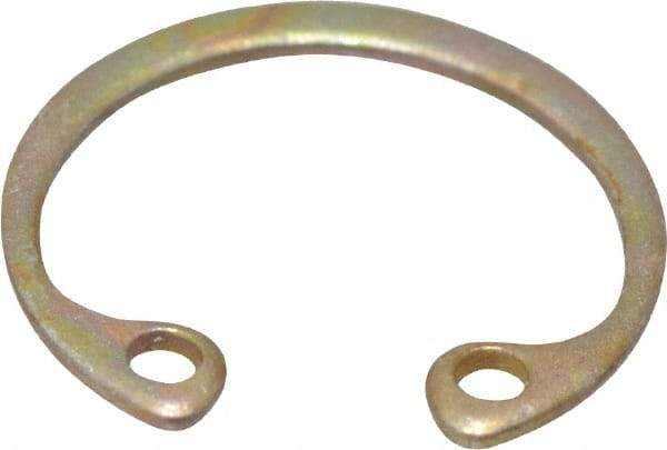 Rotor Clip - 0.015" Thick, Zinc Yellow Dichromate Finish, Steel Snap Internal Retaining Ring - 0.02" Groove Width, 0.009" Groove Depth, 0.33" Groove Diam, Grade 1060-1090 - Eagle Tool & Supply