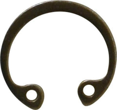 Rotor Clip - 0.025" Thick, Zinc Yellow Dichromate Finish, Steel Snap Internal Retaining Ring - 0.029" Groove Width, 0.012" Groove Depth, 0.461" Groove Diam, Grade 1060-1090 - Eagle Tool & Supply