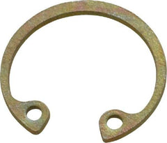 Rotor Clip - 0.035" Thick, Zinc Yellow Dichromate Finish, Steel Snap Internal Retaining Ring - 0.039" Groove Width, 0.02" Groove Depth, 0.665" Groove Diam, Grade 1060-1090 - Eagle Tool & Supply