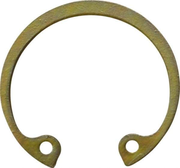 Rotor Clip - 0.042" Thick, Zinc Yellow Dichromate Finish, Steel Snap Internal Retaining Ring - 0.046" Groove Width, 0.028" Groove Depth, 0.931" Groove Diam, Grade 1060-1090 - Eagle Tool & Supply