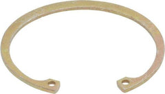 Rotor Clip - 0.062" Thick, Zinc Yellow Dichromate Finish, Steel Snap Internal Retaining Ring - 0.068" Groove Width, 0.061" Groove Depth, 2.122" Groove Diam, Grade 1060-1090 - Eagle Tool & Supply