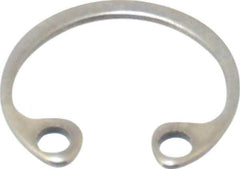 Rotor Clip - 0.015" Thick, Stainless Steel Snap Internal Retaining Ring - 0.02" Groove Width, 0.009" Groove Depth, 0.268" Groove Diam, Grade 15-7 Grade 632 - Eagle Tool & Supply