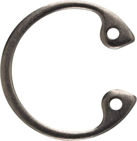Rotor Clip - 0.035" Thick, Stainless Steel Snap Internal Retaining Ring - 0.039" Groove Width, 0.017" Groove Depth, 0.596" Groove Diam, Grade 15-7 Grade 632 - Eagle Tool & Supply