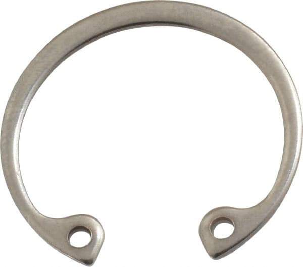 Rotor Clip - 0.042" Thick, Stainless Steel Snap Internal Retaining Ring - 0.046" Groove Width, 0.028" Groove Depth, 0.931" Groove Diam, Grade 15-7 Grade 632 - Eagle Tool & Supply