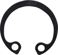 Rotor Clip - 19mm Nominal, 1mm Thick, Phosphate Finish, Steel Snap Internal Retaining Ring - 1.1mm Groove Width, 0.5mm Groove Depth, 19mm Groove Diam, Grade 1060-1090 - Eagle Tool & Supply