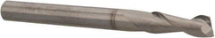 SGS - 3/8" Diam, 1/2" LOC, 2 Flute Solid Carbide Ball End Mill - Uncoated, Single End, 4" OAL, 3/8" Shank Diam, Spiral Flute - Eagle Tool & Supply