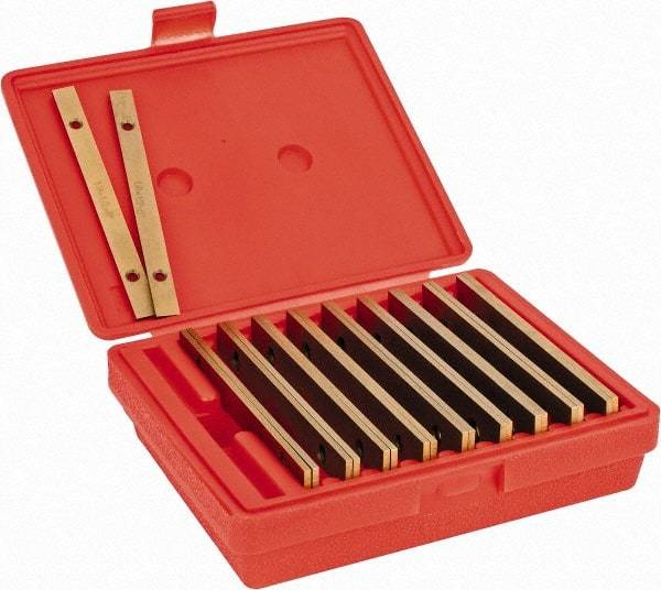 Avenger Tools - 20 Piece, 6 Inch Long Alloy Steel Parallel Set - 1/2 to 1-5/8 Inch High, 1/8 to 1/8 Inch Thick, 55-62 RC Hardness, Sold as 10 Pair - Eagle Tool & Supply