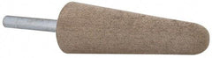 Cratex - 1" Head Diam x 2-3/4" Thickness, A3, Tree End, Aluminum Oxide Mounted Point - Fine Grade, 120 Grit, 10,730 RPM - Eagle Tool & Supply
