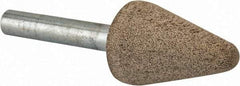 Cratex - 3/4" Head Diam x 1-1/8" Thickness, A5, Tree End, Aluminum Oxide Mounted Point - Medium Grade, 80 Grit, 27,000 RPM - Eagle Tool & Supply