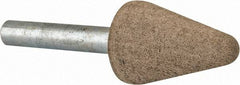 Cratex - 3/4" Head Diam x 1-1/8" Thickness, A5, Tree End, Aluminum Oxide Mounted Point - Fine Grade, 120 Grit, 27,000 RPM - Eagle Tool & Supply