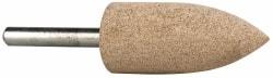 Cratex - 7/8" Head Diam x 2" Thickness, A11, Pointed Tree End, Aluminum Oxide Mounted Point - Medium Grade, 80 Grit, 12,000 RPM - Eagle Tool & Supply