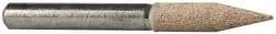 Cratex - 1/4" Head Diam x 1-1/16" Thickness, A15, Pointed Cylinder End, Aluminum Oxide Mounted Point - Medium Grade, 80 Grit, 34,500 RPM - Eagle Tool & Supply