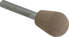 Cratex - 3/4" Head Diam x 1" Thickness, A23, Inverted Cone Radius End, Aluminum Oxide Mounted Point - Medium Grade, 80 Grit, 24,370 RPM - Eagle Tool & Supply