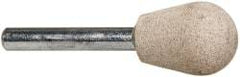 Cratex - 3/4" Head Diam x 1" Thickness, A23, Inverted Cone Radius End, Aluminum Oxide Mounted Point - Fine Grade, 120 Grit, 24,370 RPM - Eagle Tool & Supply