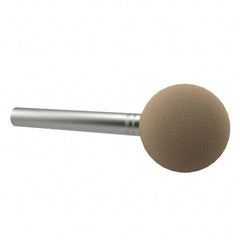 Cratex - 5/8" Head Diam x 5/8" Thickness, A26, Ball End, Aluminum Oxide Mounted Point - Fine Grade, 120 Grit, 35,250 RPM - Eagle Tool & Supply