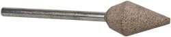 Cratex - 7/16" Head Diam x 3/4" Thickness, B51, Flame End, Aluminum Oxide Mounted Point - Medium Grade, 80 Grit, 21,000 RPM - Eagle Tool & Supply