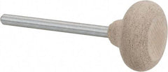Cratex - 3/4" Head Diam x 5/16" Thickness, B61, Wheel Radius Edge End, Aluminum Oxide Mounted Point - Fine Grade, 120 Grit, 17,400 RPM - Eagle Tool & Supply