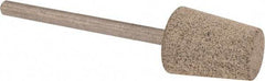Cratex - 1/2" Head Diam x 5/8" Thickness, B91, Flat Cone End, Aluminum Oxide Mounted Point - Medium Grade, 80 Grit, 16,870 RPM - Eagle Tool & Supply