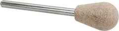 Cratex - 7/16" Head Diam x 11/16" Thickness, B111, Inverted Cone Radius End, Aluminum Oxide Mounted Point - Fine Grade, 120 Grit, 17,620 RPM - Eagle Tool & Supply