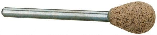 Cratex - 3/8" Head Diam x 1/2" Thickness, B112, Inverted Cone Radius End, Aluminum Oxide Mounted Point - Medium Grade, 80 Grit, 21,000 RPM - Eagle Tool & Supply