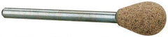 Cratex - 3/8" Head Diam x 1/2" Thickness, B112, Inverted Cone Radius End, Aluminum Oxide Mounted Point - Medium Grade, 80 Grit, 21,000 RPM - Eagle Tool & Supply