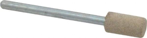 Cratex - 1/4" Head Diam x 1/2" Thickness, W163, Cylinder End, Aluminum Oxide Mounted Point - Fine Grade, 120 Grit, 26,250 RPM - Eagle Tool & Supply