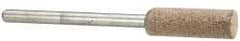 Cratex - 1/4" Head Diam x 3/4" Thickness, W164, Cylinder End, Aluminum Oxide Mounted Point - Medium Grade, 80 Grit, 21,750 RPM - Eagle Tool & Supply