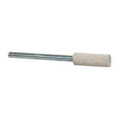 Cratex - 1/4" Head Diam x 3/4" Thickness, W164, Cylinder End, Aluminum Oxide Mounted Point - Fine Grade, 120 Grit, 21,750 RPM - Eagle Tool & Supply
