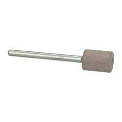 Cratex - 3/8" Head Diam x 1/2" Thickness, W176, Cylinder End, Aluminum Oxide Mounted Point - Fine Grade, 120 Grit, 21,000 RPM - Eagle Tool & Supply