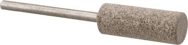 Cratex - 3/8" Head Diam x 1" Thickness, W178, Cylinder End, Aluminum Oxide Mounted Point - Medium Grade, 80 Grit, 14,250 RPM - Eagle Tool & Supply