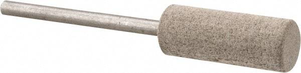 Cratex - 3/8" Head Diam x 1" Thickness, W178, Cylinder End, Aluminum Oxide Mounted Point - Fine Grade, 120 Grit, 14,250 RPM - Eagle Tool & Supply