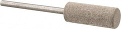 Cratex - 3/8" Head Diam x 1" Thickness, W178, Cylinder End, Aluminum Oxide Mounted Point - Fine Grade, 120 Grit, 14,250 RPM - Eagle Tool & Supply