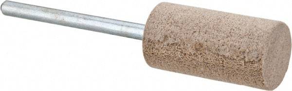 Norton - 1" Head Diam x 1" Thickness, W187, Cylinder End, Mounted Point - Medium Grade, 80 Grit, 22,630 RPM - Eagle Tool & Supply
