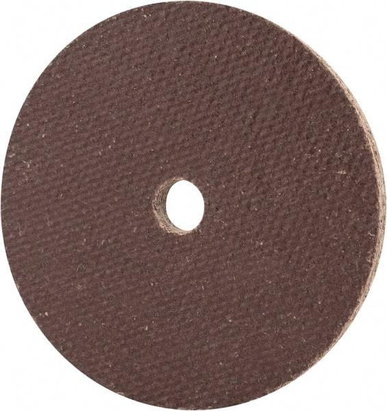 Cratex - 2" Diam x 1/4" Hole x 1/8" Thick, 54 Grit Surface Grinding Wheel - Aluminum Oxide, Type 1, Coarse Grade, 27,120 Max RPM, No Recess - Eagle Tool & Supply