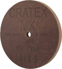 Cratex - 3" Diam x 1/4" Hole x 1/4" Thick, 54 Grit Surface Grinding Wheel - Aluminum Oxide, Type 1, Coarse Grade, 18,080 Max RPM, No Recess - Eagle Tool & Supply