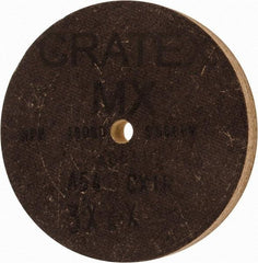 Cratex - 3" Diam x 1/4" Hole x 3/8" Thick, 54 Grit Surface Grinding Wheel - Aluminum Oxide, Type 1, Coarse Grade, 18,080 Max RPM, No Recess - Eagle Tool & Supply