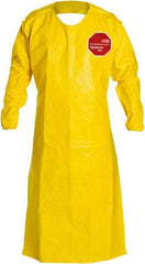 Dupont - 10 mil Thick Disposable & Chemical Resistant Apron - UNIV 26X52" YLW 12/PK TYCHEM2000 BIB APRN W/SLV - Eagle Tool & Supply