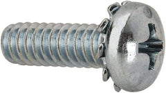 Value Collection - #10-24 UNC, 5/8" Length Under Head Phillips Drive Machine Screw - Pan Head, Grade J82 Steel, Zinc-Plated Finish, External Tooth - Eagle Tool & Supply