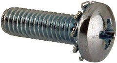 Value Collection - #10-32 UNF, 5/8" Length Under Head Phillips Drive Machine Screw - Pan Head, Grade J82 Steel, Zinc-Plated Finish, External Tooth - Eagle Tool & Supply