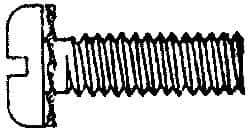Value Collection - #10-32 UNF, 1/4" Length Under Head Slotted Drive Machine Screw - Pan Head, Grade J82 Steel, Zinc-Plated Finish, Internal Tooth - Eagle Tool & Supply