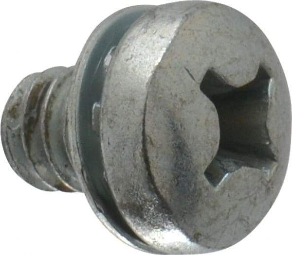 Value Collection - 1/4-20 UNC, 3/8" Length Under Head Phillips Drive Machine Screw - Pan Head, Grade J82 Steel, Zinc-Plated Finish, Internal Tooth - Eagle Tool & Supply