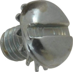 Value Collection - #10-32 UNF, 1/4" Length Under Head Slotted Drive Machine Screw - Pan Head, Grade J82 Steel, Zinc-Plated Finish, External Tooth - Eagle Tool & Supply