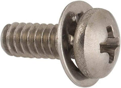 Value Collection - #4-40 UNC, 5/16" Length Under Head Phillips Drive Machine Screw - Pan Head, Grade 18-8 Stainless Steel, Internal Tooth - Eagle Tool & Supply